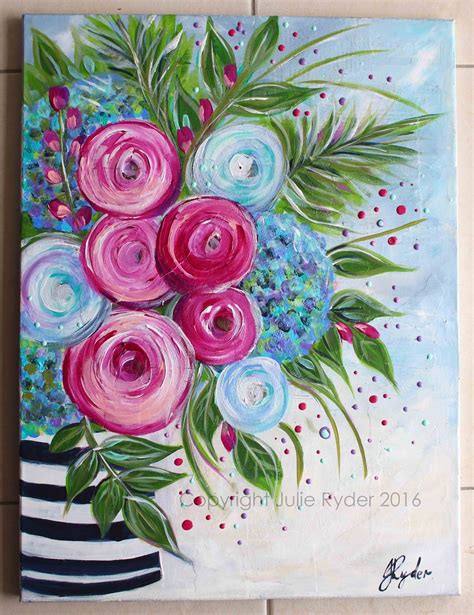 Easy Flower Painting Ideas : Easy Flower Painting Ideas | Bohowiwasuse ...