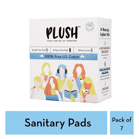 Plush 100% Pure US Cotton Ultra Thin Sanitary Pads, 7 Count Price, Uses ...