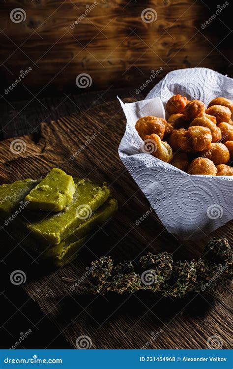 Churros Balls Spanish Donuts from Medical Cannabis Butter, Sugar, Flour ...