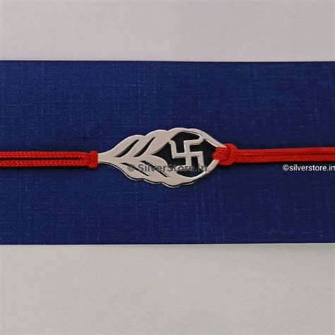 Buy Silver Rakhi for Brother - Om pattern at Lowest Price Online in ...