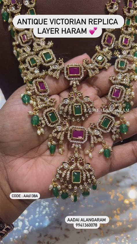 Antique Victorian Replica Layer Haram - Multi – Aadai Alangaram
