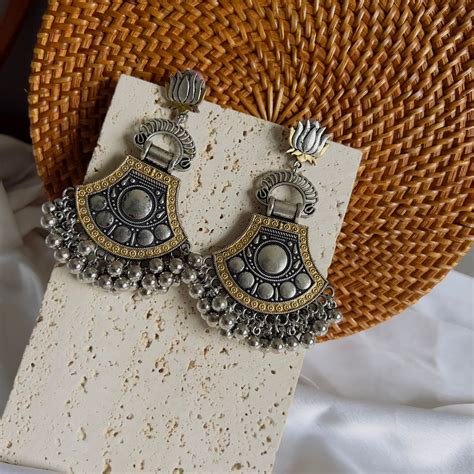 Antique Lotus Dangles – Ambica India