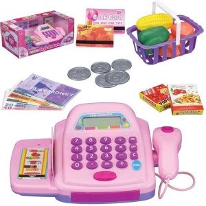 SHRIBOSSJI Supermarket Cash Register Scanner Play Set Item Shopping ...