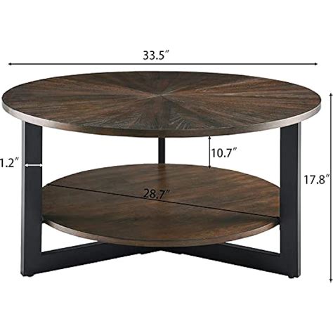 JESONVID Round Coffee Table with Storage, 33.5 | Ubuy India
