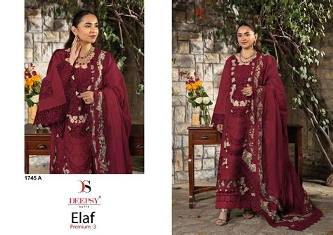 DEEPSY SUITS D NO 1745 COTTON HEAVY PATCH EMBROIDERY DESIGNER WORK ...