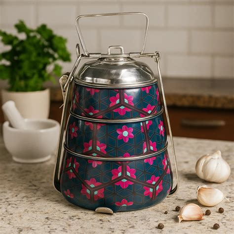 Buy Elan Chaandini Conoid Three Tier Bento Box Online – Living with Elan