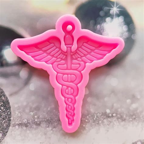 Medical-badge-key-chain-mold-silicone-epoxy-mold-necklace-jewelry ...