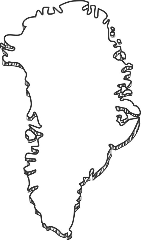 Hand Drawn of Greenland 3D Map 12707505 PNG