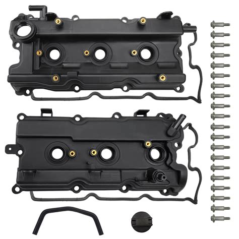 Engine Valve Cover Set with Bolts & Oil Cap & Gaskets & Spark Plug Tube Seals & PCV Valve ...