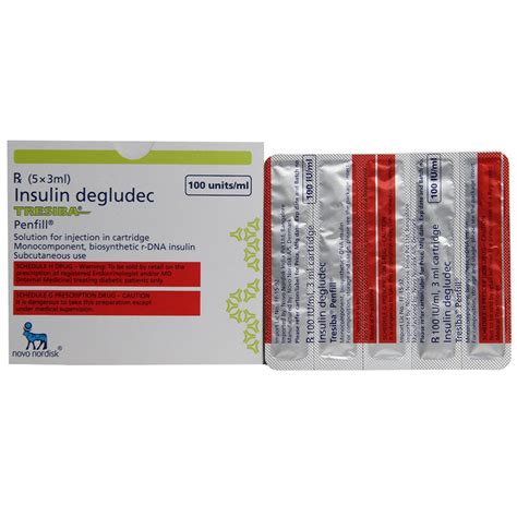 Tresiba 100U/ml Penfil Injection 3 ml | Uses, Side Effects, Price ...