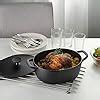 Buy Ikea Cast iron Aerglo VARDAGEN Casserole with lid 5 L (Black, 5.3 ...