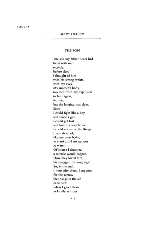 Mary Oliver Poems