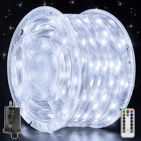 shineshine Christmas Lights 262FT 800LED, Cool White String Lights 8 ...