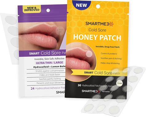 Amazon.com: SMARTMED Cold Sore Treatment Patch Duo - Large Ultra Thin ...
