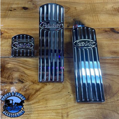RZ-PS3-PBBAC Peterbilt Style Solid Billet Aluminum Pedal Set of 3 with ...