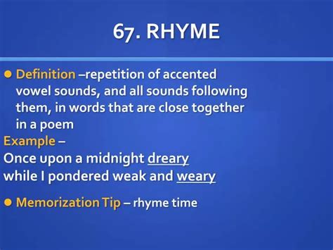 Hard Rhyme Definition at Lisa Cunningham blog