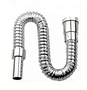 ZAP Chrome Flexible PVC Waste Pipe for hand shower Heavy-Duty CP Waste ...