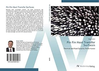 Buy Pin Fin Heat Transfer Surfaces Book Online at Low Prices in India ...