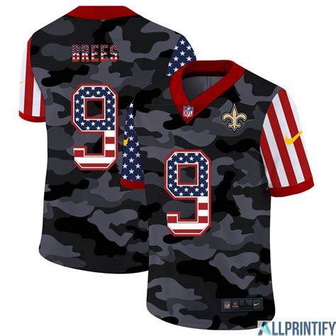 Drew Brees 9 New Orleans Saints Limited Player Jersey Camo - Allprintify