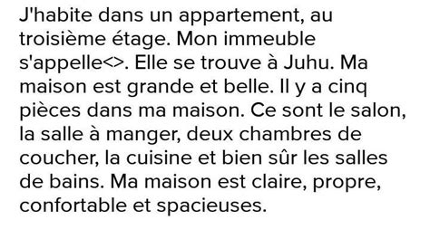 I need to describe my house in french, 4 sentences only im a1 level ...