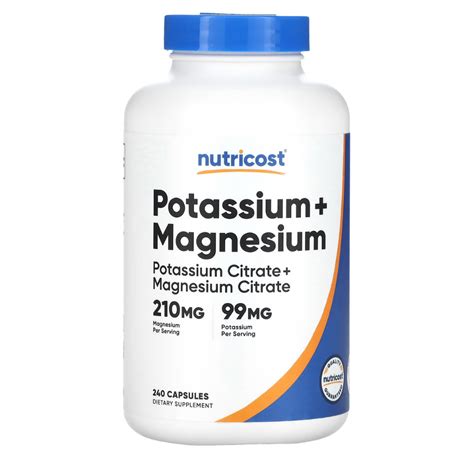 Potasio + Magnesio – Citrato de Potasio y Citrato de Magnesio 240 ...