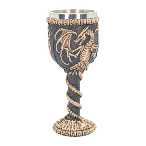 Nemesis Now Dragon Remains Goblet 19cm, Resin w/stainless steel insert ...