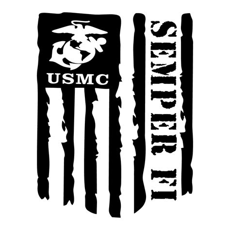 Semper Fi Us Marine Corp Veteran Flag SVG | Inspire Uplift