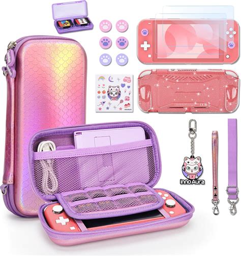 Amazon.com: innoAura Switch Lite Case, 15 in 1 Switch Lite Accessories ...
