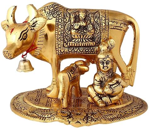 Buy BHM STORE Cow Krishna Gay Idol showpiece Online at Low Prices in ...