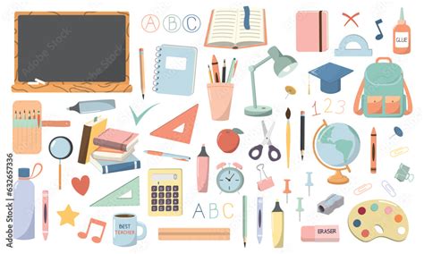 School Stationery Cartoon 的图像结果