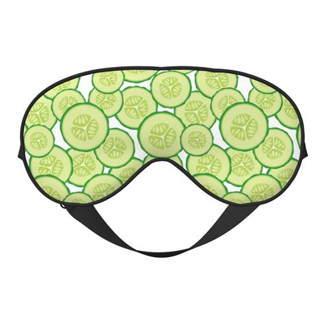 Eye Sleep Mask for Women Men - Cucumber slices Adjustable Buckle Travel ...