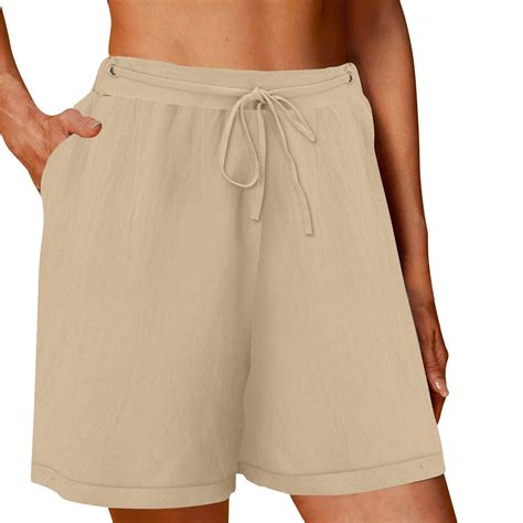 Jalioing Women's Casual Shorts Wide Leg Knee Length Casual Short Pants ...