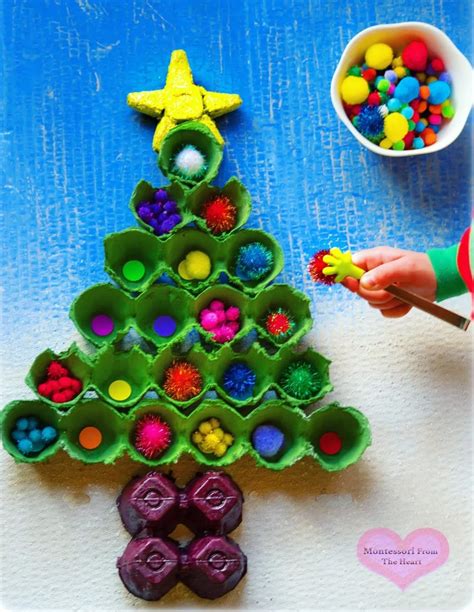 20+ Cute Christmas Crafts from Egg Cartons for All Ages