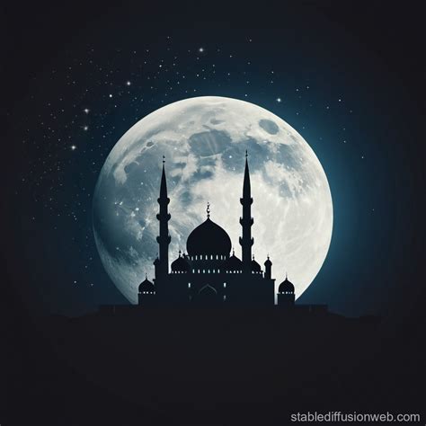 Islamic Crescent Moon Design | Stable Diffusion Online