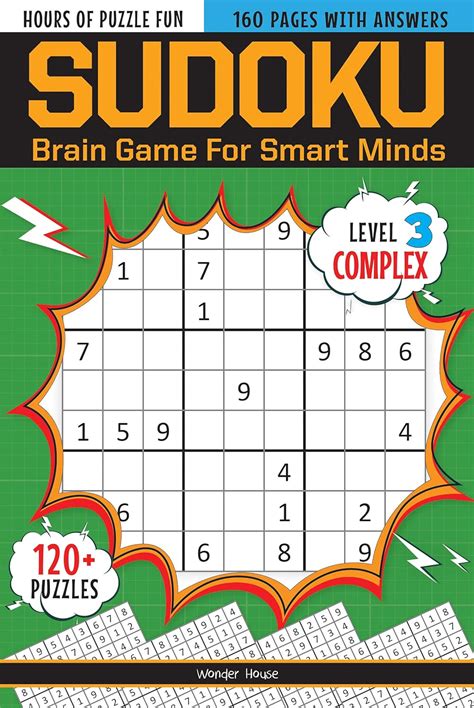Sudoku Brain Games For Smart Minds Level 3 Complex Brain Booster ...