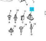 2000-2016 GM Rocker Molding Retainer Clip 10431761 | GMPartsNow