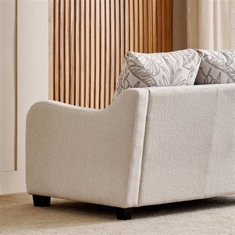 Buy Kingsbury Fabric 2-Seater Sofa with Cushions - Beige from Home ...