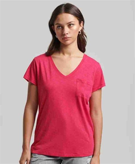 V-NECK POCKET SLUB JERSEY T-SHIRT