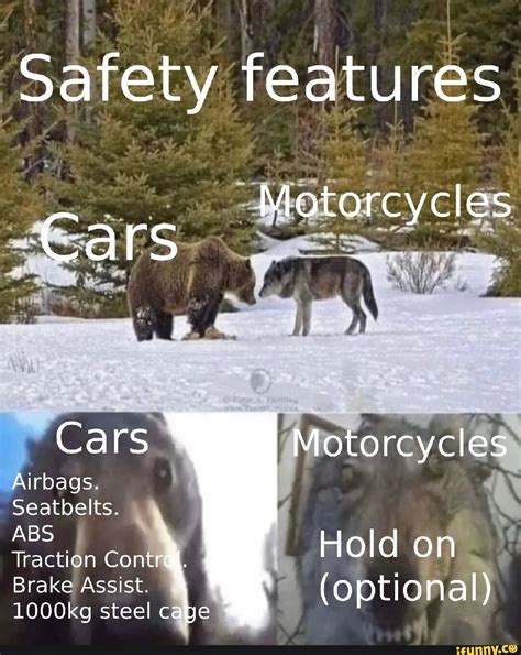 Safety feature res, Motorcycles Cars I Motorcycles Airbags. Seatbelts. ABS Traction Con Hold on ...