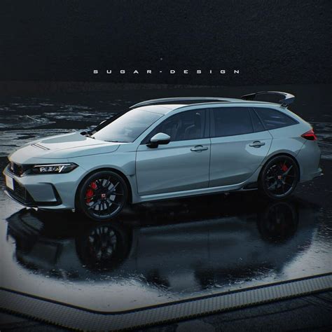 A 2023 Honda Civic Type R Sport Wagon Would Be Epic, Too Bad It’s Just A Render | Carscoops