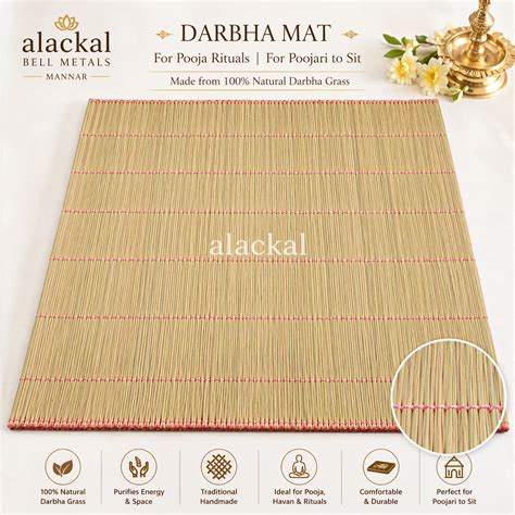 Darbha Mat for Pooja & Rituals | Natural Grass Pooja Mat | Alackal Bell ...
