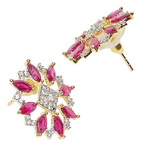 Shimmering Floret American Diamond CZ Gold Plated Brass Black Beaded M ...