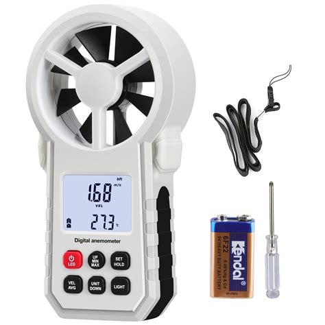 Digital Anemometer Wind Speed Meter with Temperature Sensor, Handheld ...