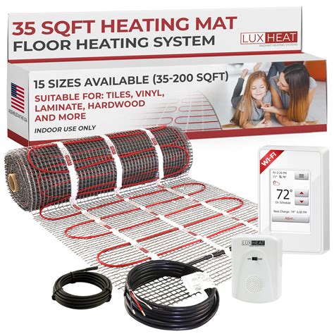 LuxHeat 35 Sqft Mat Kit (240v) Electric Radiant Floor heating System ...