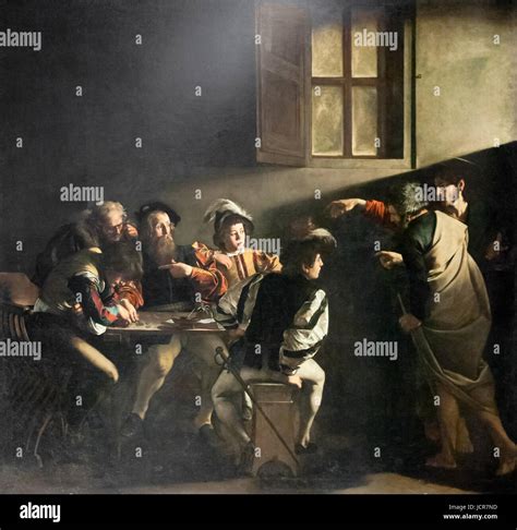 The calling of Saint Matthew, Caravaggio Stock Photo - Alamy