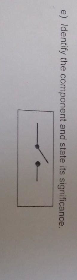 Identity the component and state its Significance - Brainly.in