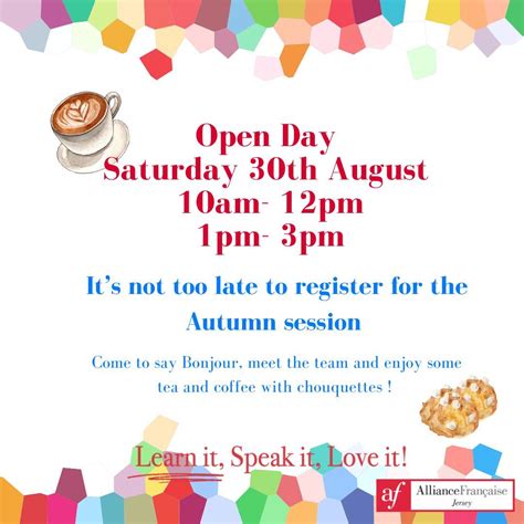 OPEN DAY, 5 Library Place, JE23NL Jersey, Jersey, St Helier, 30 August ...