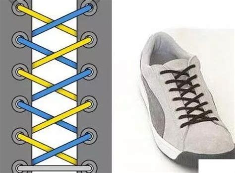 鞋带的各种系法：[4]平直系法流行式/懒人式_360新知