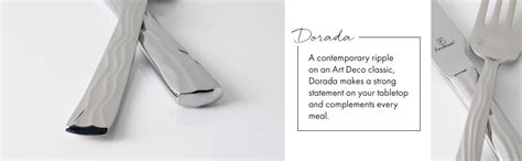 Buy Fortessa Dorada 18/10 Stainless Steel Flatware Bouillon Spoon, Set ...