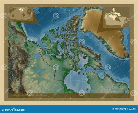 Nunavut, Canada. Physical. Capital Stock Illustration - Illustration of ...